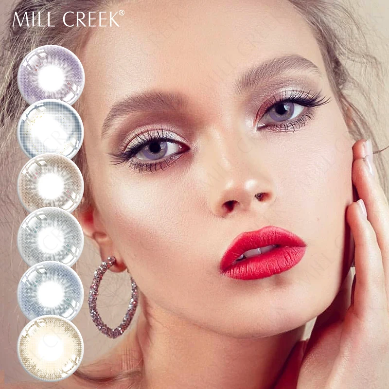 cheap  circle color contacts prescription myopia contact lenses for dark eyes 2 pieces 2021 mill creek