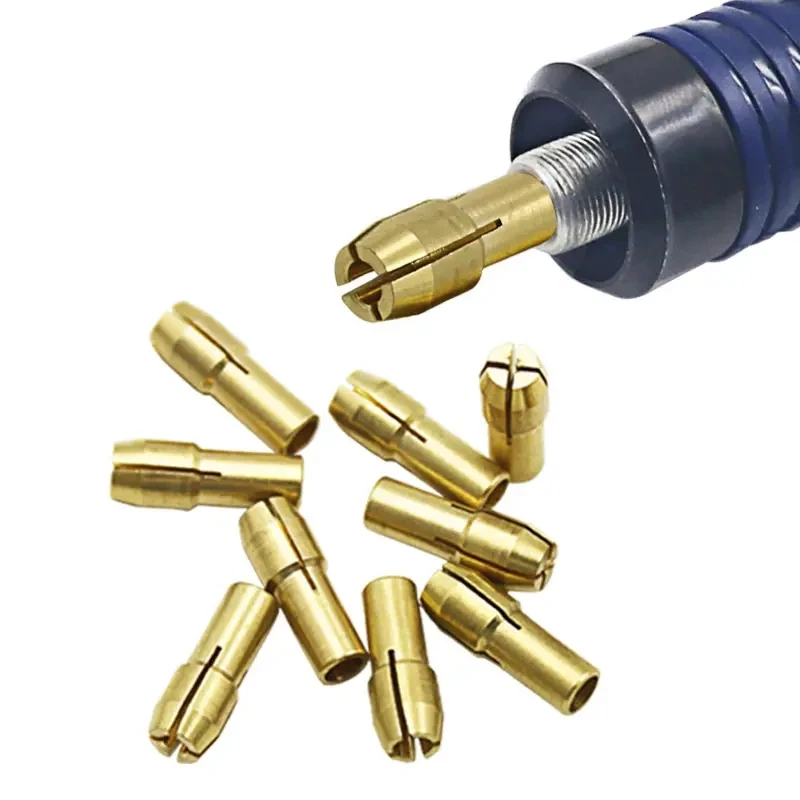 4.8mm Shank Mini Drill Collet Chuck 0.5-3.2mm Brass Chucks Adapter for Dremel Rotary Tool Power Tool Accessory