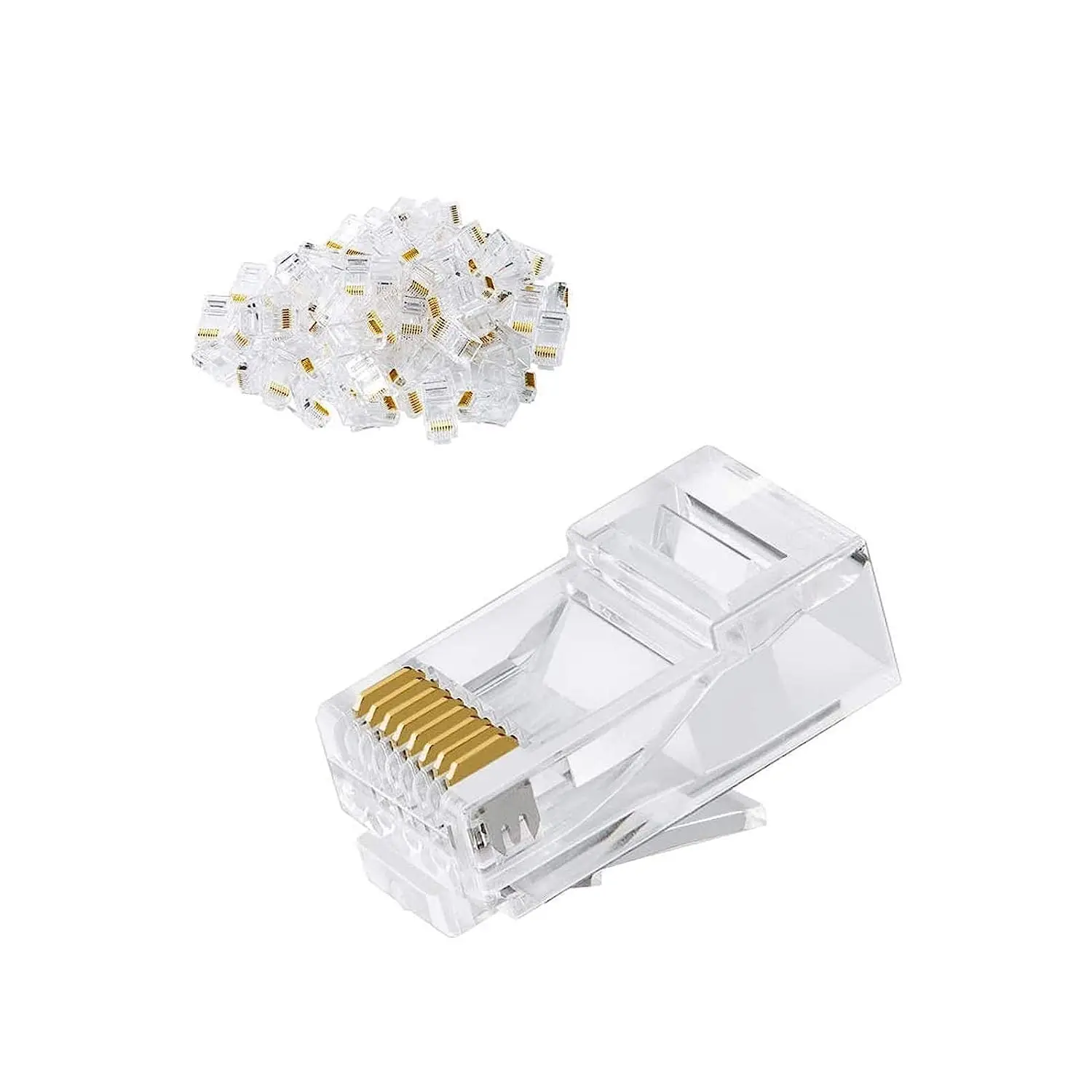 Ethernet cable rg45 clamp wire cable conector RJ 45 cat 6 sftp utp plug pass through Pass through RJ45 connector CAT6