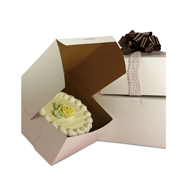 
Disposable custom beautiful design paper donuts / cake / tart packaging box with pvc window 