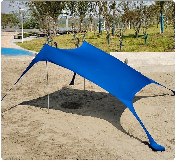 Portable beach canopy for sun protection shading, and cooling shantytown canopy for quick folding tents beach, sun shelter