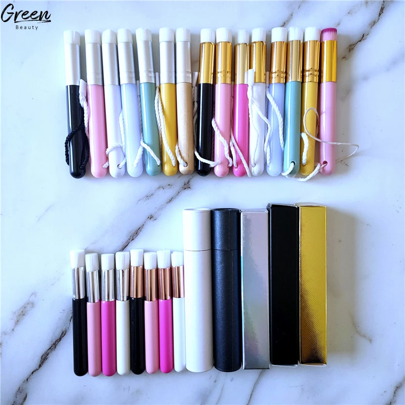 Private Label Eye Lash Extensions Cleanser Brush With Personalized Logo Accepted Wholesale Price Eyelash Cleaning Brushes