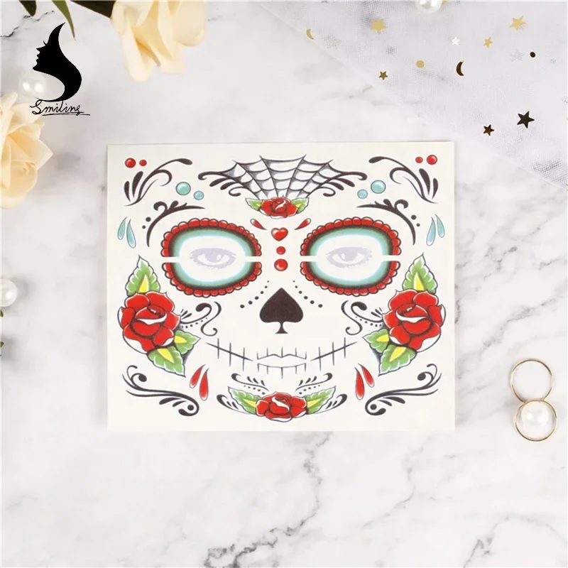 
DIY Fashion Decoration Temporary Halloween Party Face Tattoo Sticker 