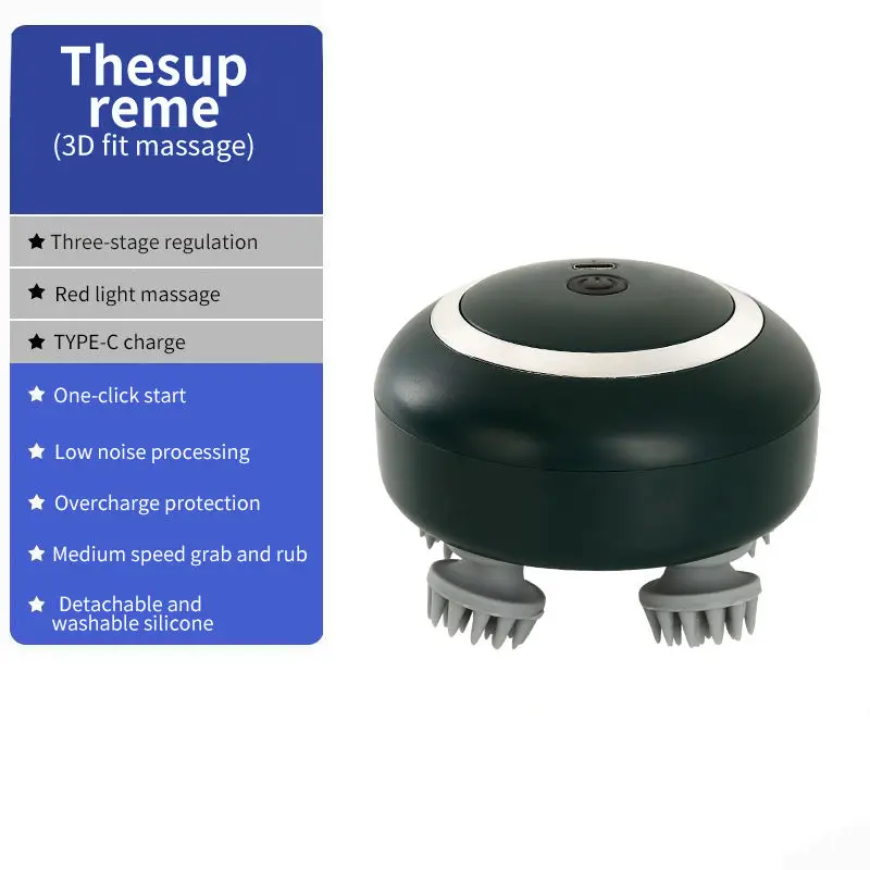 Electric Vibrating Hand Held Electric Octopus Head Scalp Massage Stimulator Brash Head Massager Machine