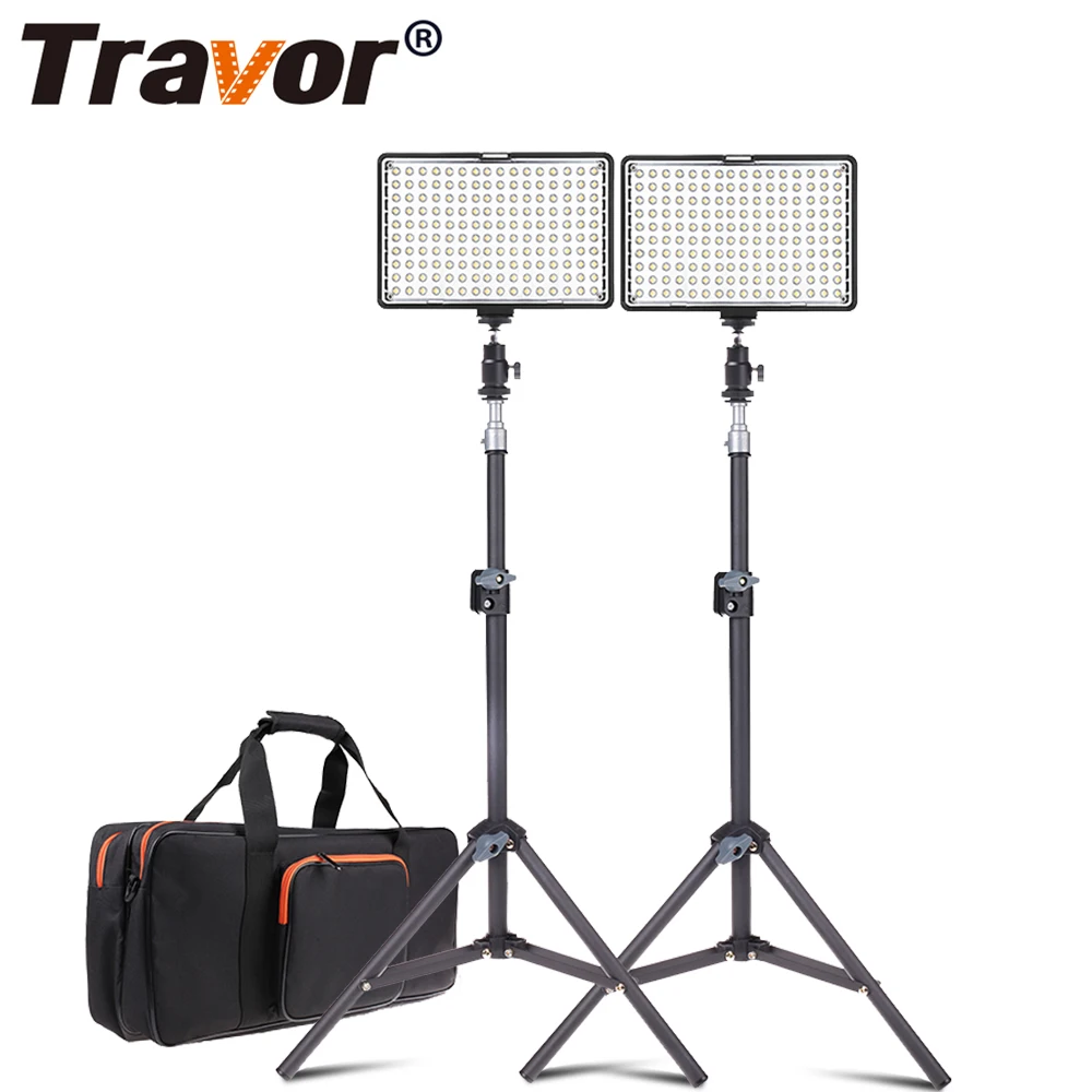 Travor TL-160s 2 в 1, аксессуары для фотоаппаратов, двухцветная видеокамера, светодиодная осветительная панель для видеокамер, осветительная панель для фотосъемки
