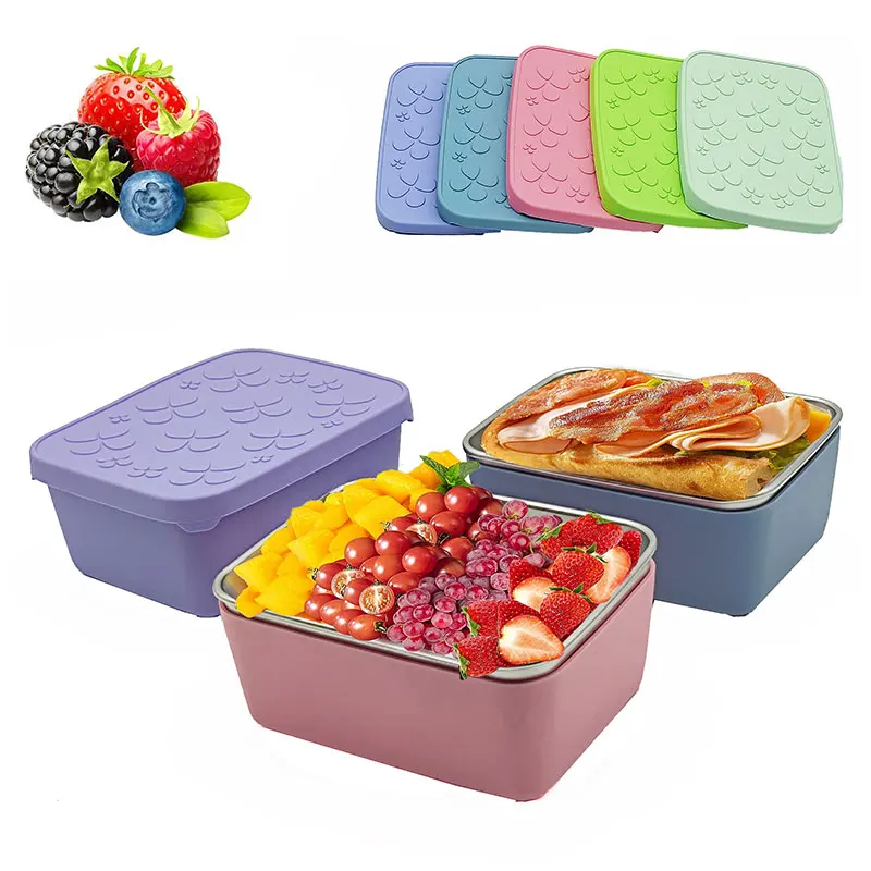 2024 Trending Products New Arrivals Wholesale Multicolor Bento Box Bpa Free Leakproof Kid Lunch Bento Box