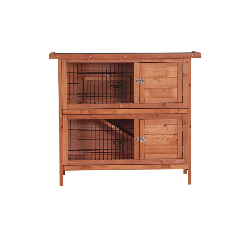 2 storey Weatherproof Indoor Outdoor Wooden Bunny Rabbit Hutch Cat Shelter Guinea Pig House  pet cages