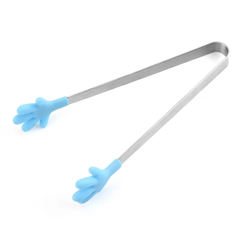 Creative Small Palm Silicone Stainless Steel Sugar Cube Food Clip