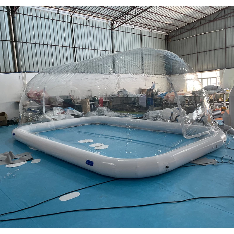 Winter  Outdoor Inflatable Swimming Pool Cover , Inflatable Water Pool Bubble Cover Clear Dome Tent For Garden POOL