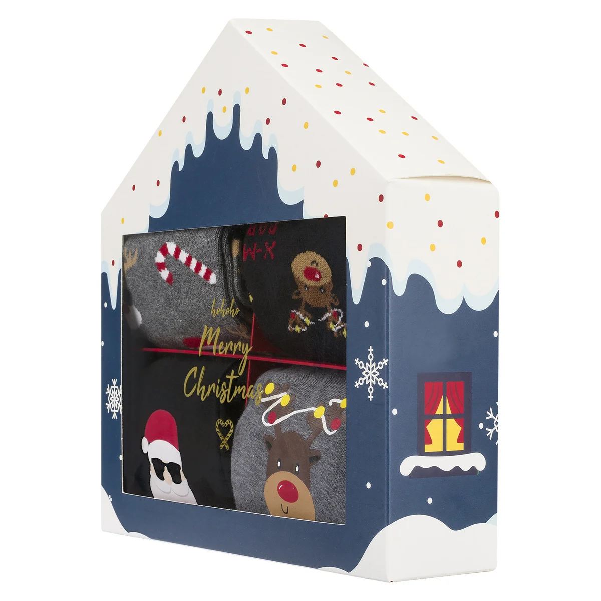 Custom Fashion Christmas men Underwear Soft boys Boxer Briefs Daily Wear Quick Dry Solid Lovely with XMS Socks