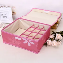 Underwear Storage Box Batch Distribution Fabric Underwear Sorting Box Oxford Cloth Socks Underwear Storage Box 2-In-1