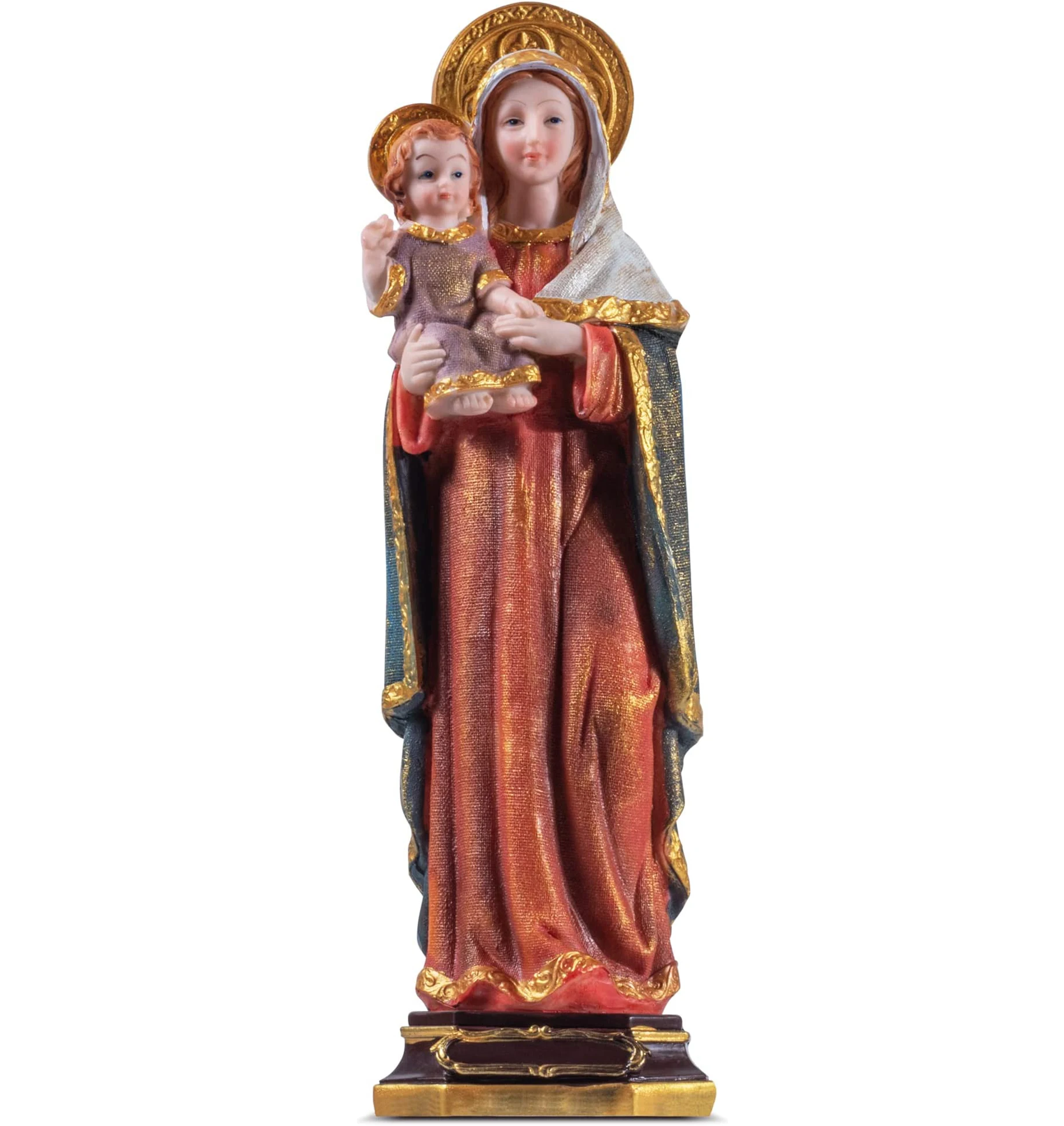 Top Grace Blessed Virgin Mary and Baby Jesus Christ Figure 12-Inch Madonna with Child Jesus Statue