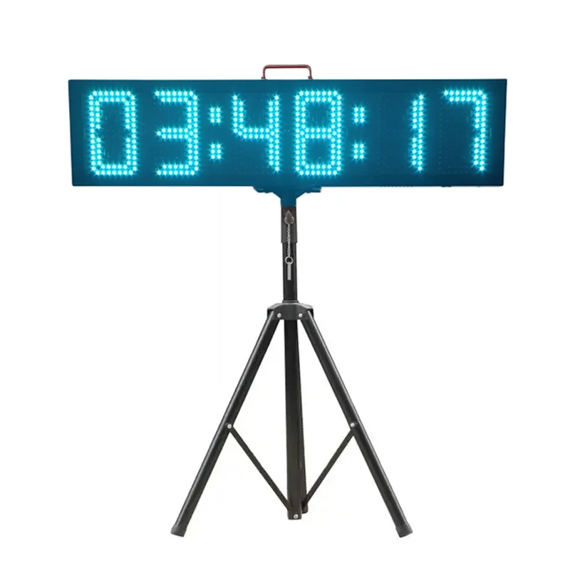 Jhering Single Sided Waterproof 8 Inch Large Digit Timers Outdoor Remote Marathon Race Timing LED Clock with Tripod