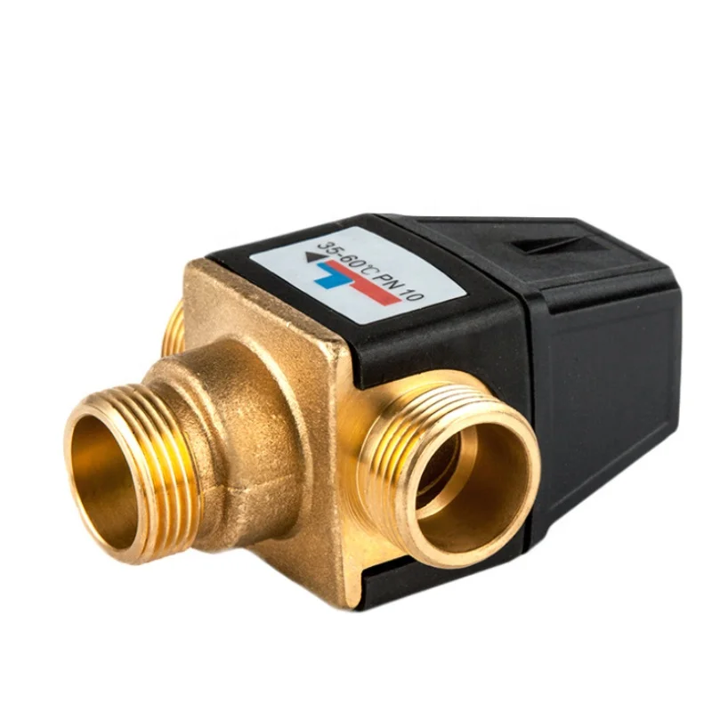 dn25 digital automatic cooling heating thermostatic mixing water valve price control boiler hot and cold water regulator smart