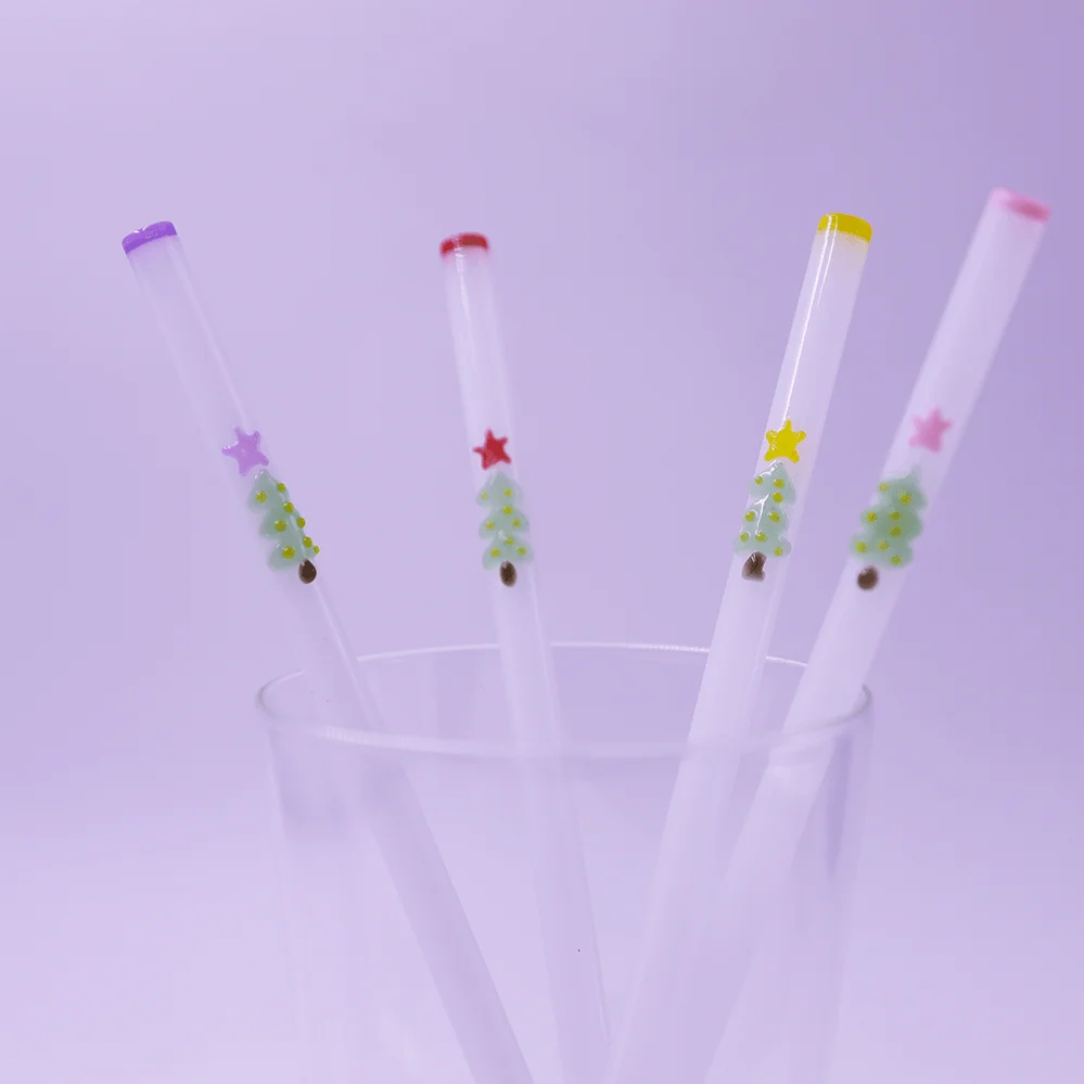 Doctorbee cool drinking straws New top seller borosilicate glass straw custom reusable straws