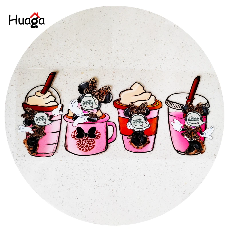 Фабрика Huaga оптовая продажа пользовательские UV DTF чашки дизайнерские переводы для кружек кофейных чашек 24 унции 20 унций стеклянные бутылки Libbey