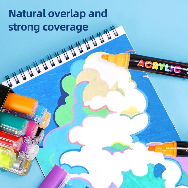 24 акриловые пластиковые пустые маркеры для перманентного рисования в стиле бинго Безвоздушное долото краски металлические акриловых ручек 8 мм