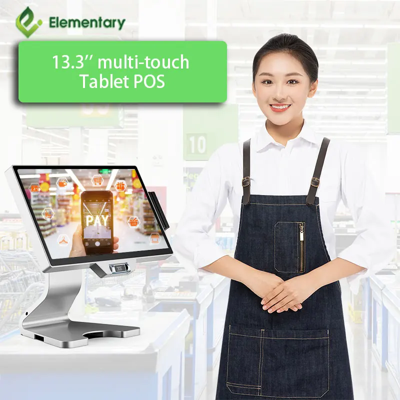 All-In-One Desktop POS Machine with Single or Dual Screen Touchscreen Display for Cashiers Compatible with Cameras