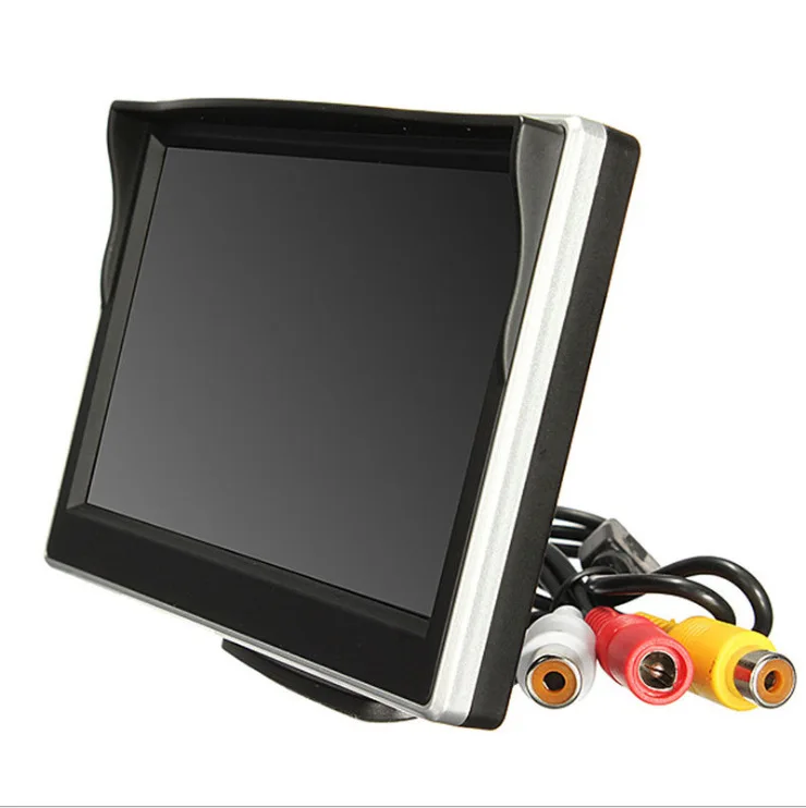 5 inch TFT LCD Car Monitor Small Size 12V 24V Monitor 2 Ways Video Input car monitor car black box