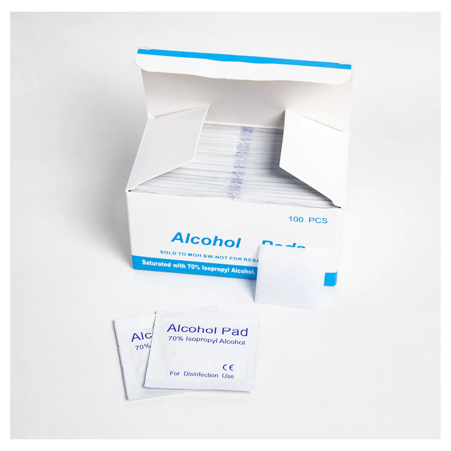 Care Touch Individually Wrapped Alcohol Prep Pads 70% Isopropyl Great for Medical First Aid Kits Premium Alcohol Swab & Pad