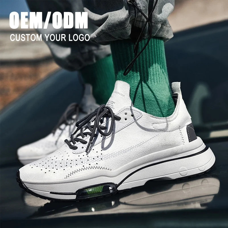 Shoe Manufacturer Factory Wholesale Custom Sport Shoes Zapatillas Deportivas Suede Black White Men Casual Running Sneakers