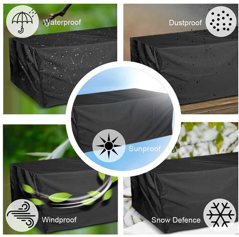 GUTSBOX 2021 New 210D Inner Layer Silver Outdoor Furniture Cover Furniture Cover For garden tables