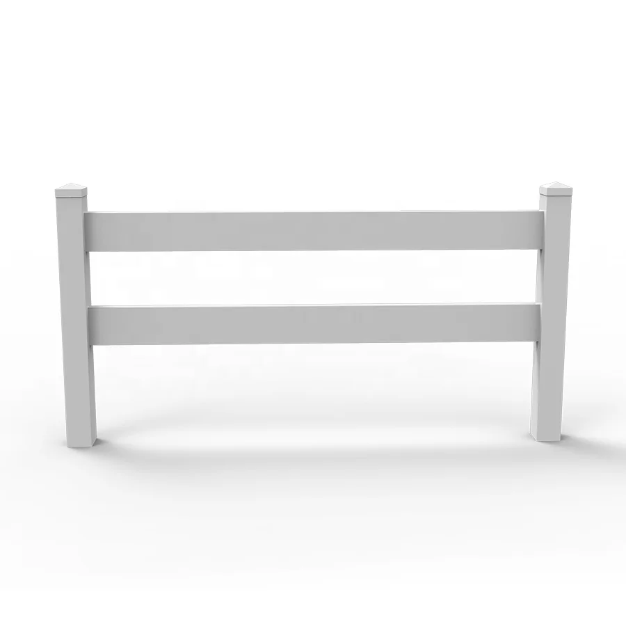 white plastic fence 2 rail horse, vinyl pvc horse fence