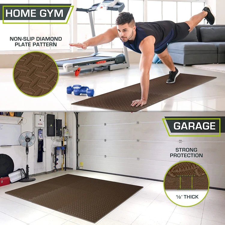 Gym Flooring Interlocking EVA Soft Foam Floor Puzzle Play Workout Exercise Mats