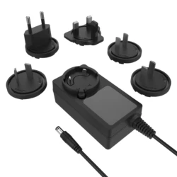 Frontpower 18V 1.5A 48W 19V 2A 15V 3.2A  interchangeable power adapter with EN61558 EN62368 FCC CE PSE CCC SAA