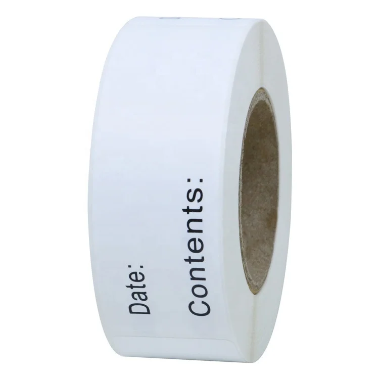Hybsk Waterproof Food Storage Labels Freezer & Refrigerator Freezer Labels 1 x 3 Inch Label 300 Per Roll