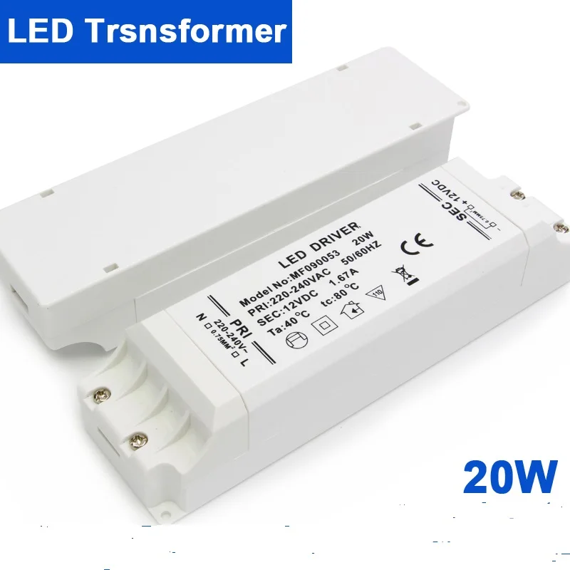High Quality AC230 Covert to DC24V Led Driver Constant Voltage 20w Led Bulb Driver