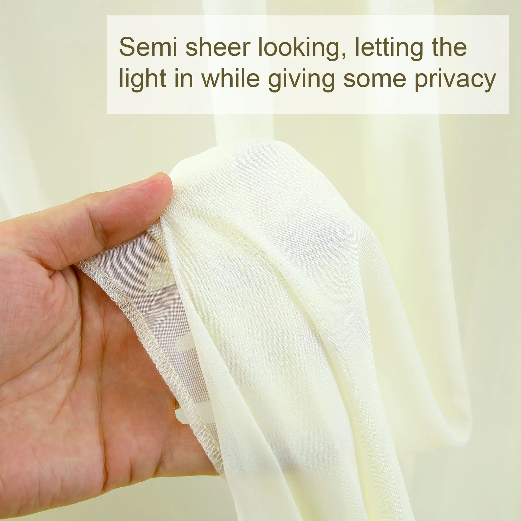 Wholesale Ivory Backdrop Curtain Drapes Chiffon Fabric Backdrop Panels for Wedding Party Ceremony Stage Decoration