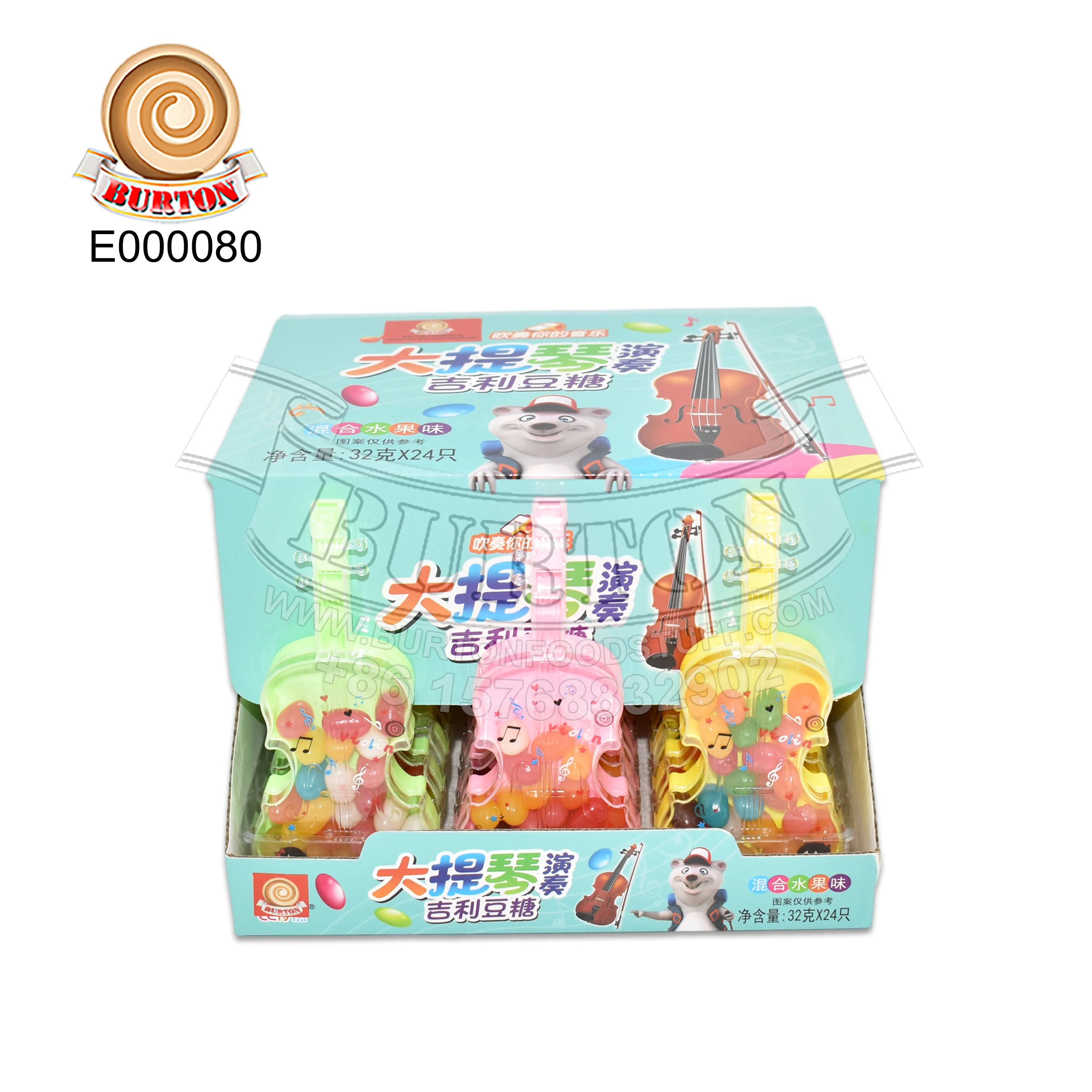 New arrival multi fruit flavor block shape fruit Geely beans candy soft candy in cello toy