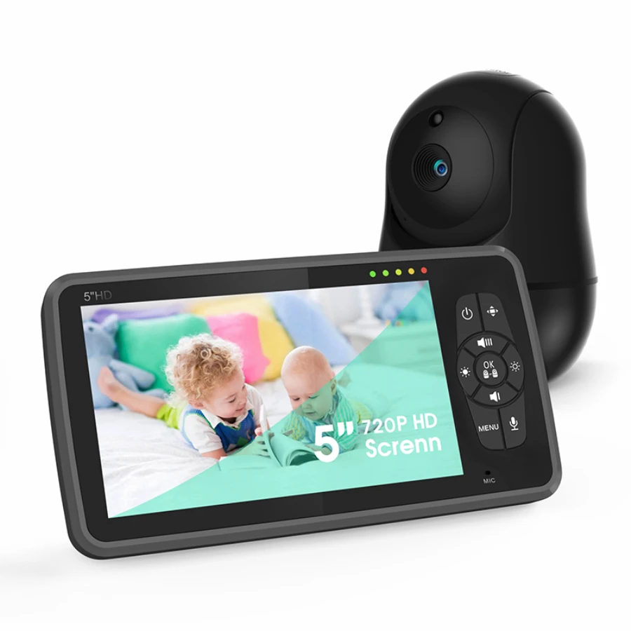 5' 720P HD Wireless Infrared Camera Baby ECO BabyPhone Pan Tilt Two Way Audio Baby Camera with Video Monitor