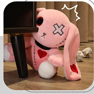 Halloween Darkness Funny Cute Push Dolls Custom Devil Gothic Rabbit Plush Toys Manufacture
