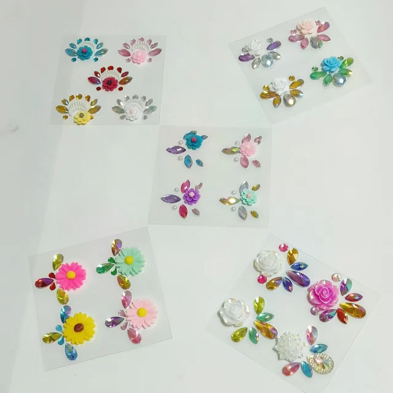 Glitter Face Decoration Sticker Butterfly Temporary Tattoo  Diamond Face Stickers Self Adhesive  Body Jewel Stickers