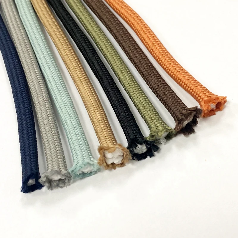 Spot goods round hoodie drawcord string braided cotton polyester Solid color Transparent cord end rope shoelace trouser cord