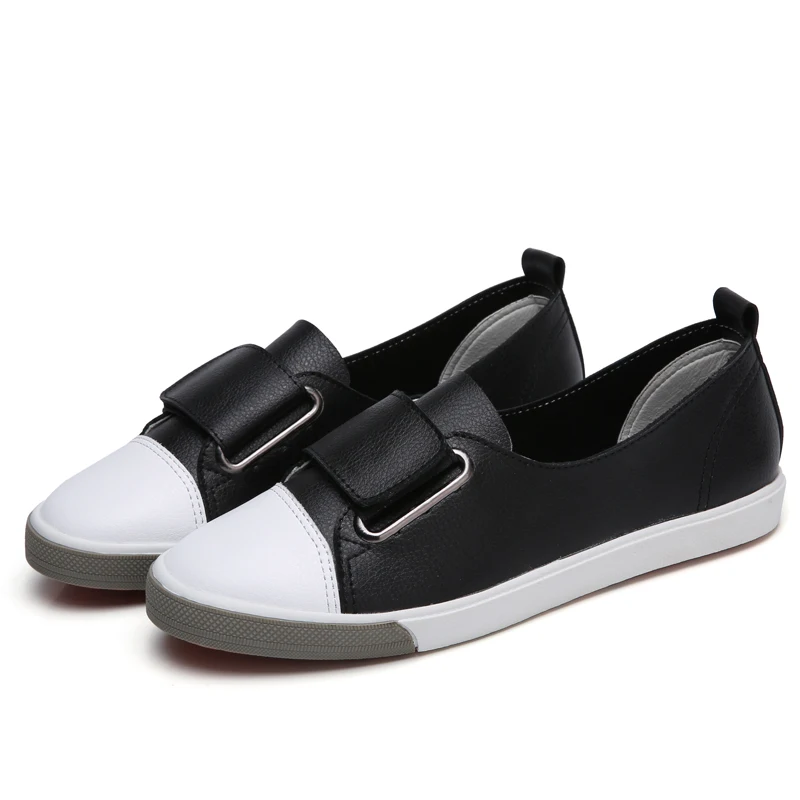 2020 Spring Autumn Women Loafers Flats Lady Slip on White shoes Genuine Leather Moccasins Casual Female Shoes Zapatos De Mujer