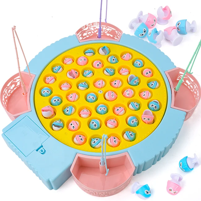 Детский Электрический Рыболовный набор, игрушка, поворотный стол, рыбалка, детский интеллект, раннее образование, звук, свет, электрическая рыболовная игрушка, набор