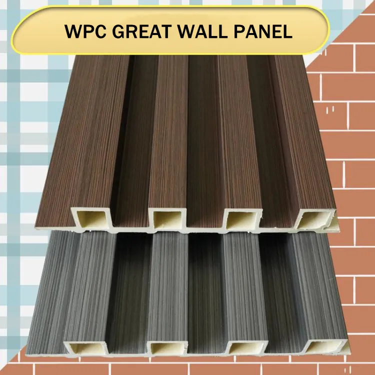 WPC Slat Wall Panel Interior Wall Cladding WPC Wall Panel water proof WPC panel For Indoor Decor