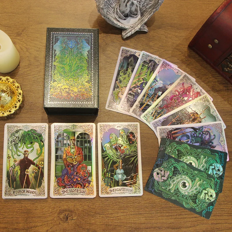 Gold foil Tarot Witch Divine Prediction board Game Waterproof colored Mystery deck Premium gift box for beginners and collectors