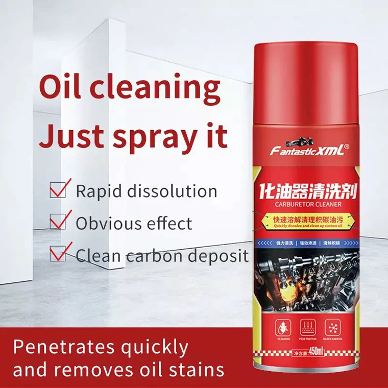 High quality factory wholesale prices 450ML car care products car machine cleaning carbon cleaner spray carb choke cleaner