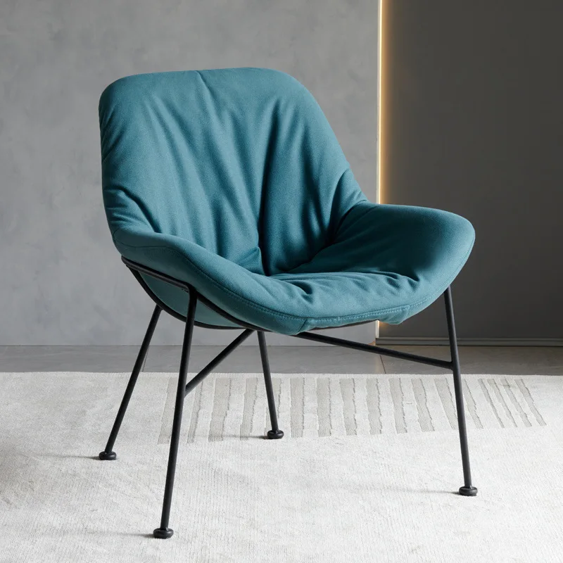 Modern living room accent chair Carbon steel frame and PU leather soft bag chair for sale