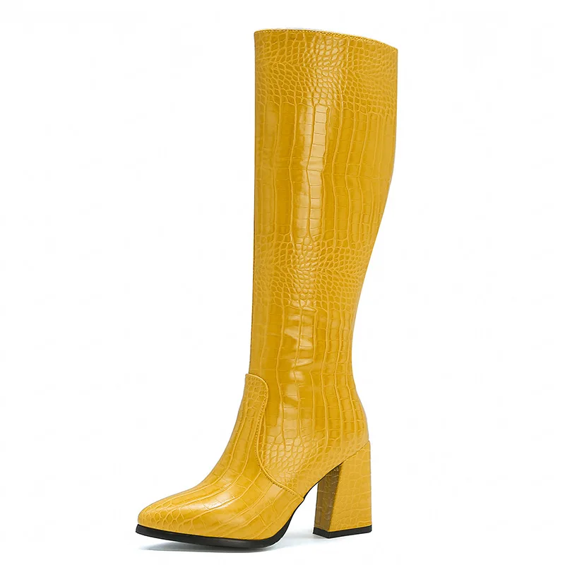 New Trendy Women Knee Thigh High Boots for Winter Wears Shoes Light OEM CHELSEA CUSTOMIZED