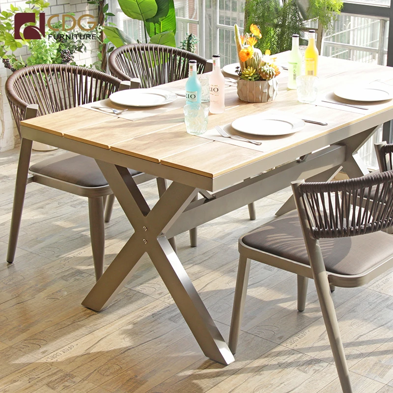 High Quality Wholesale Dining Table For Indoor & Outdoor Restaurant Coffee Shop X Leg Table