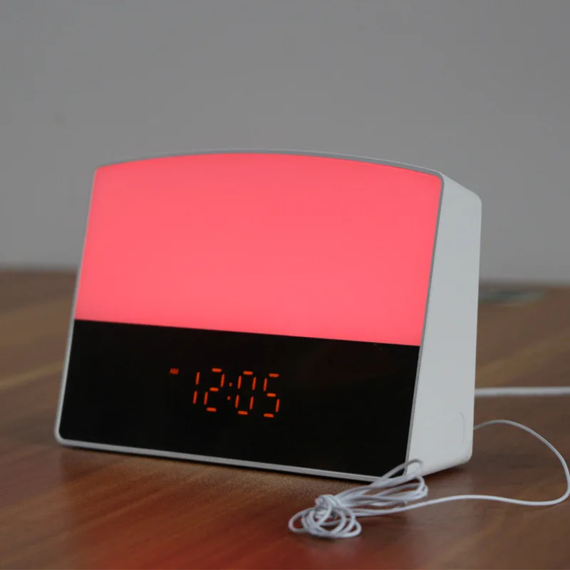 Table Creative Clock Alarm Clock with Snoose  Wake Up Light Sunrise Alarm Clock for Kids