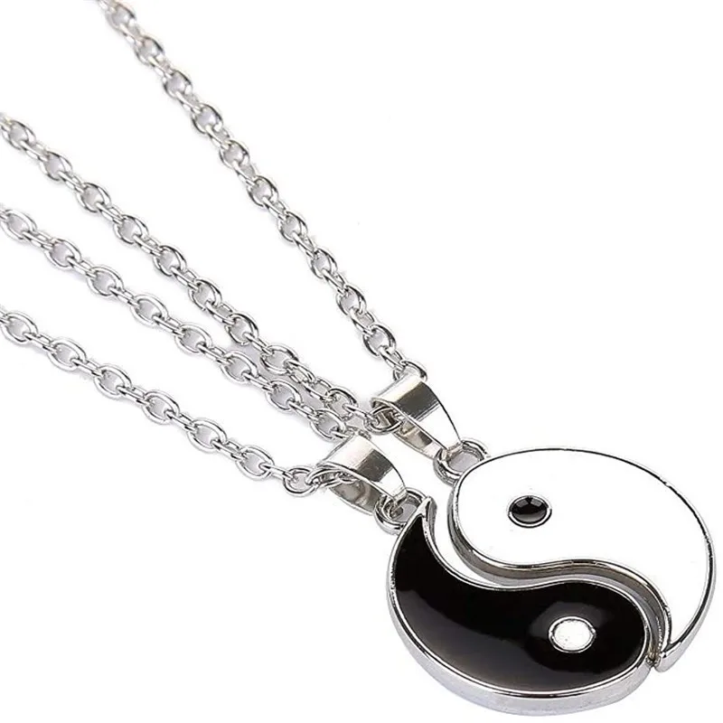 New Best Friend Necklaces Personalized Splicing Pendant Necklace Yinyang Bff Couples Necklace
