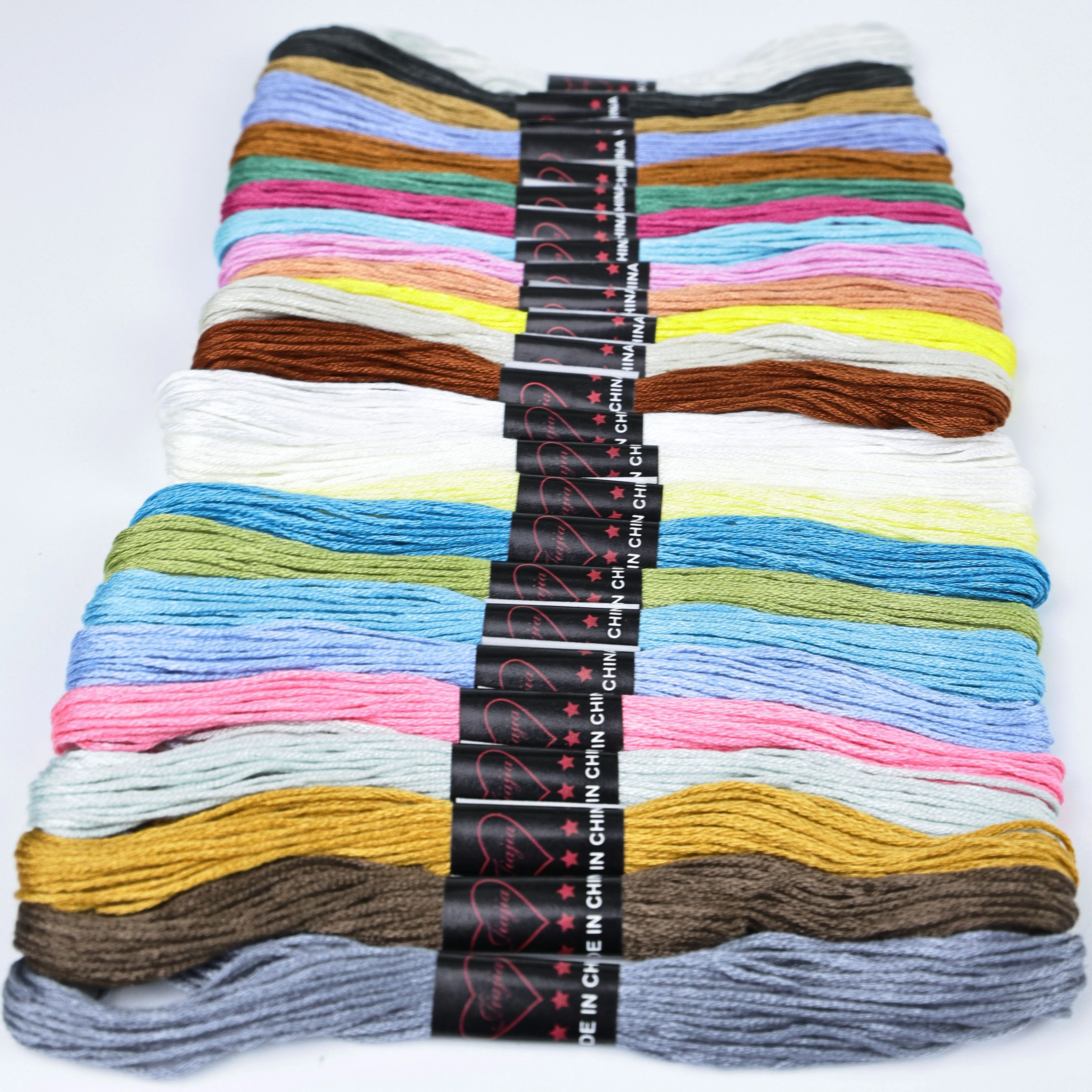 Wholesale Colorful 100% Cotton Embroidery Floss Set Cotton Embroidery Thread for DIY