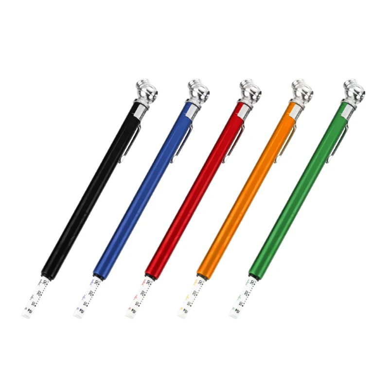 Bellright  Different Colors Chrome Pencil Tyre Air Pressure Gauge 0-100PSI