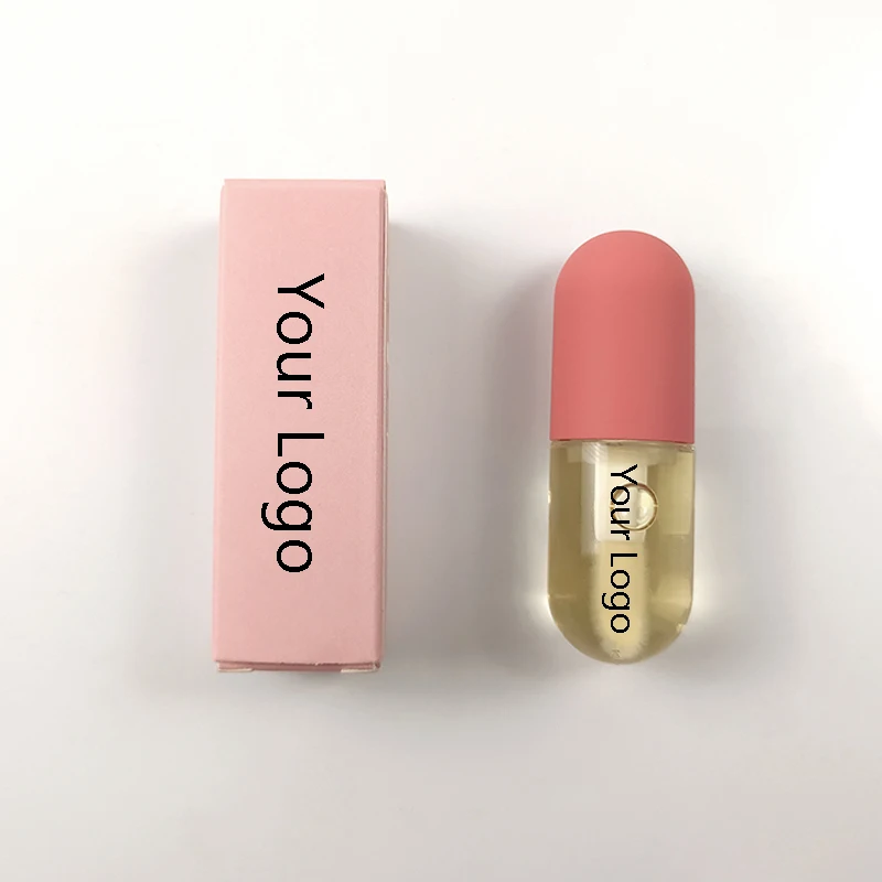 custom logo mini pink cute plumping oil lip plumper gloss private label (1600179951898)